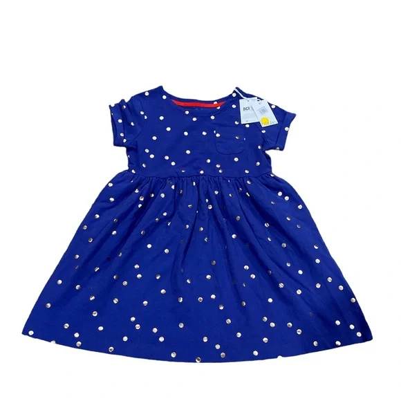 Mini Boden | Dresses | Hp Nwt 67 Mini Boden Gold Polka Dot Dress | Poshmark